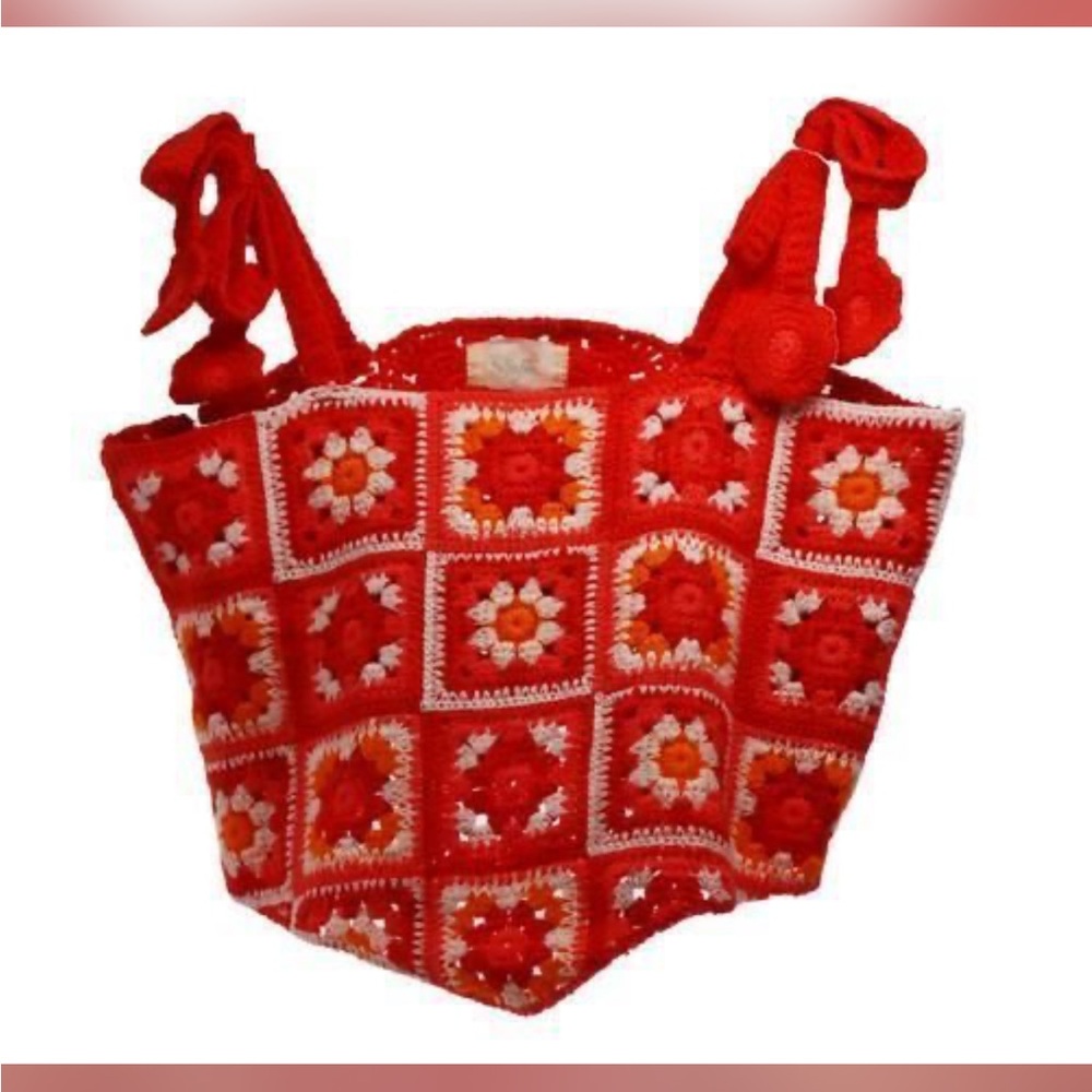 Handmade Crochet Kids Top - Red
